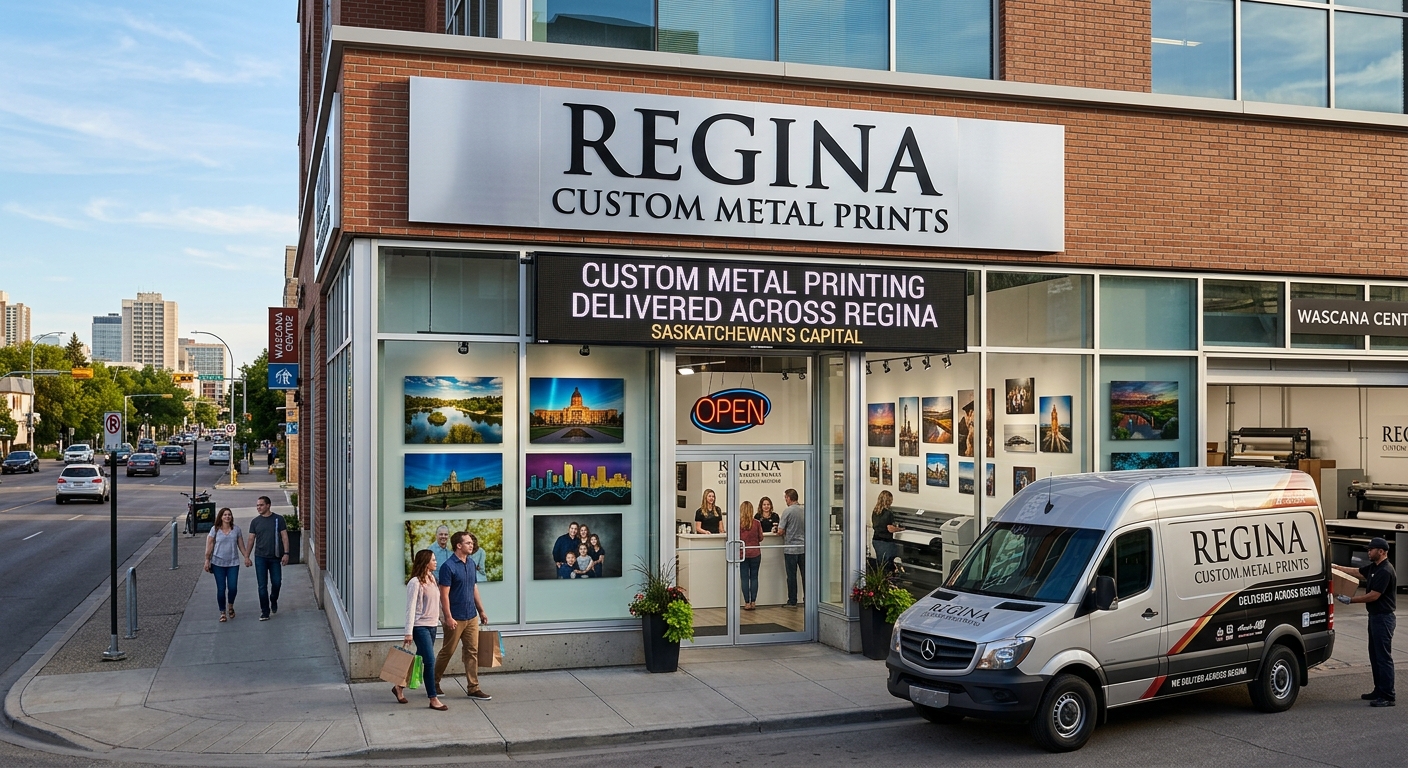 Custom metal print of the Saskatchewan Legislative Building in a Regina home