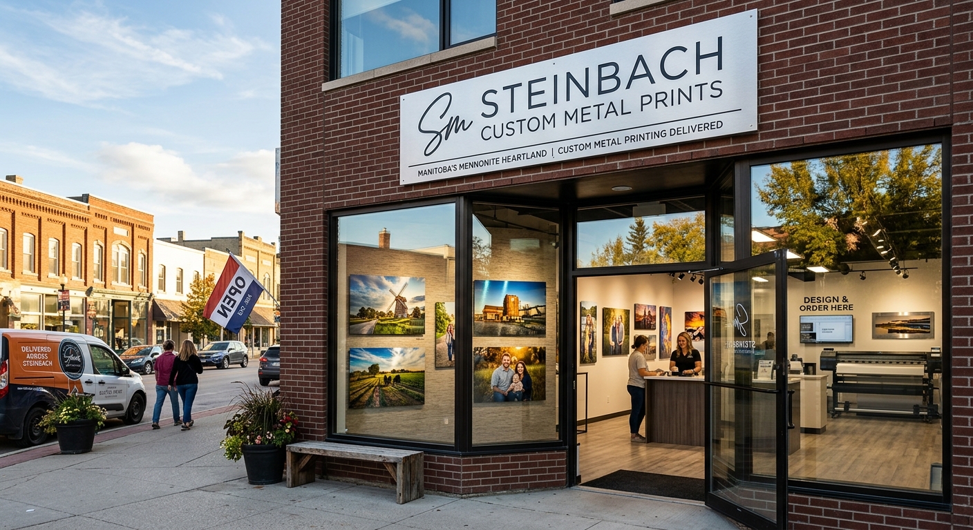 Custom metal print in a Steinbach Manitoba family home