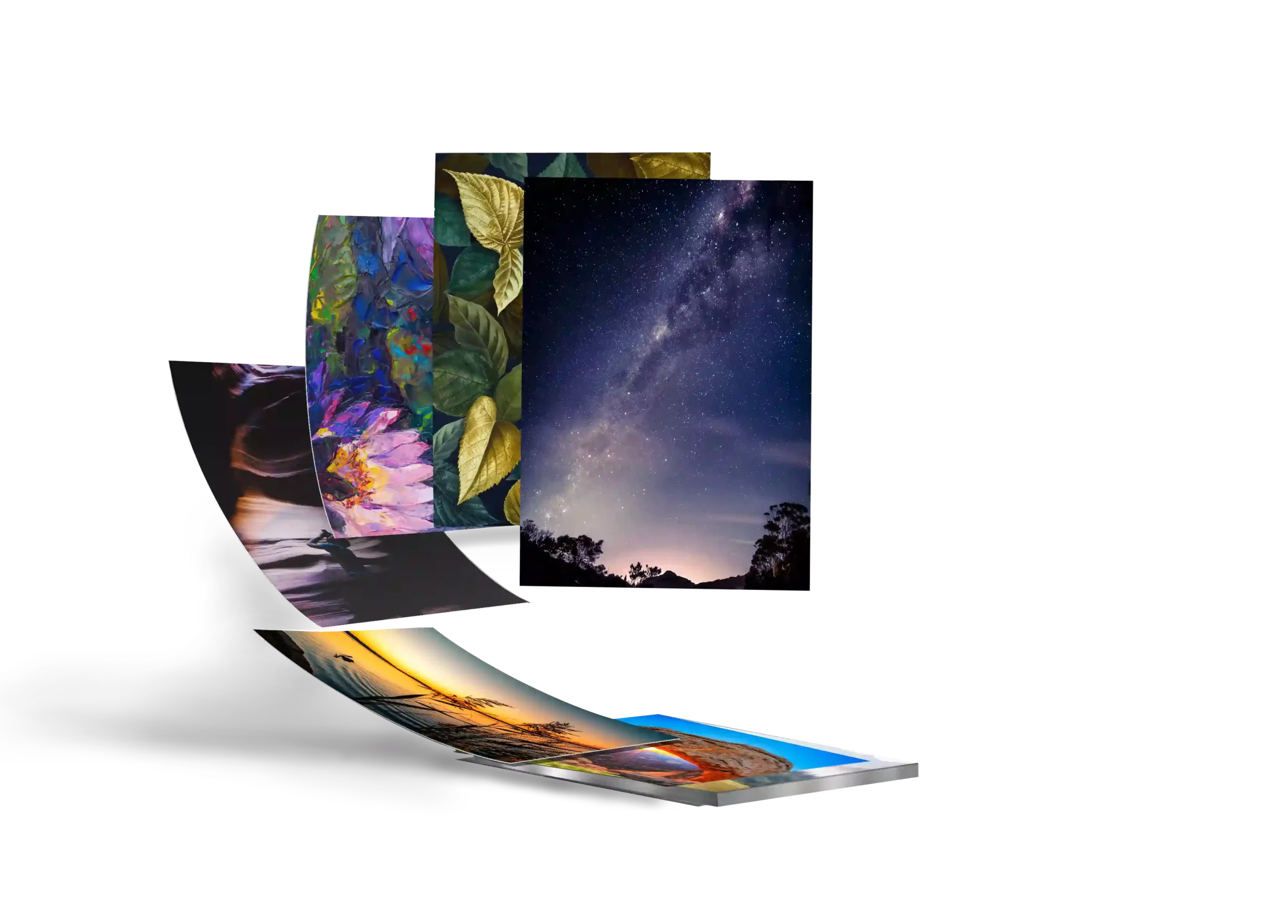Close look at a photo printed on a ChromaLuxe aluminium metal panel