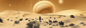 Wasteland Canvas Print – A Breathtaking Fusion of Cosmic Wonder and Desert Solitude