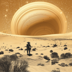 Wasteland Canvas Print – A Breathtaking Fusion of Cosmic Wonder and Desert Solitude